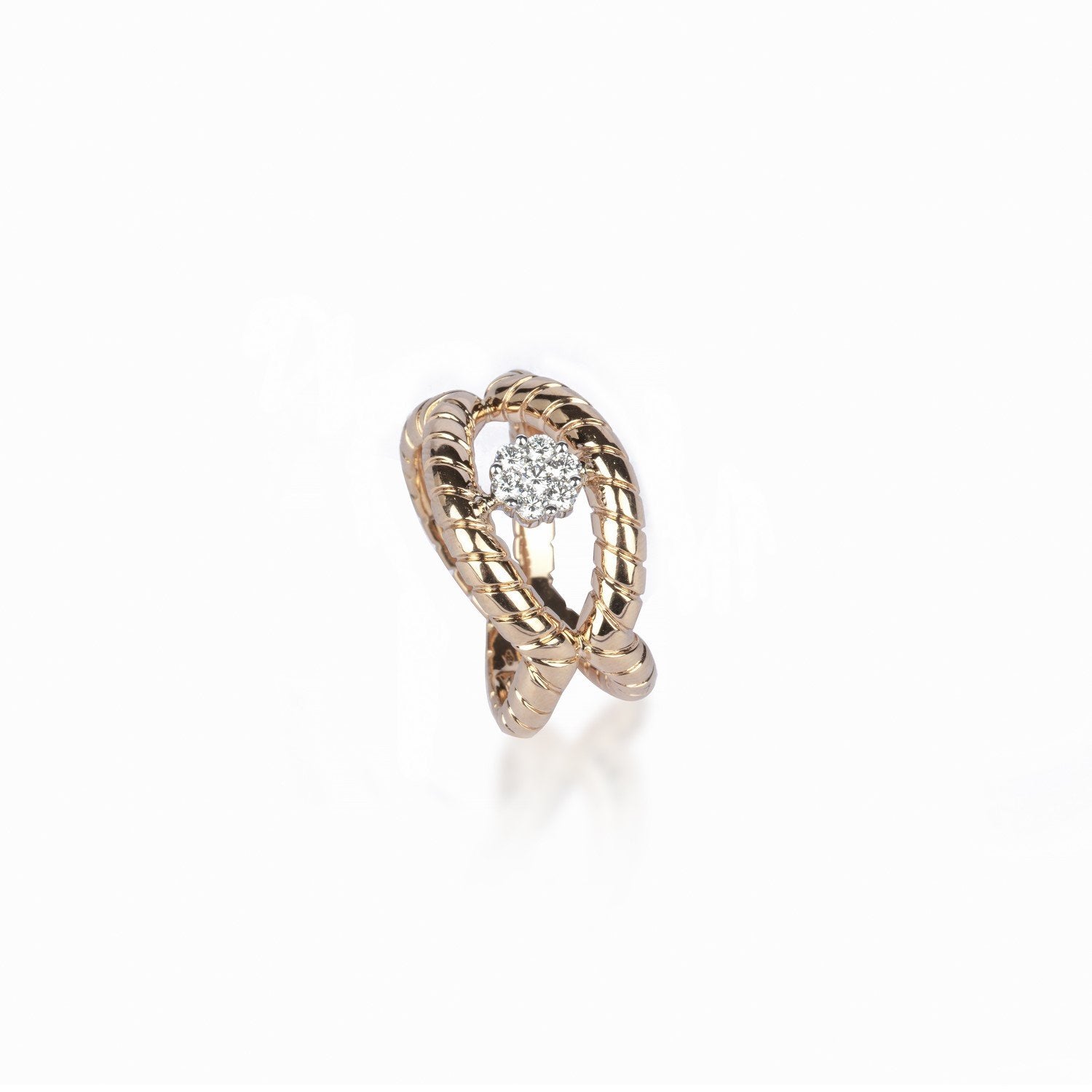 Hanging Diamond Puff Ring
