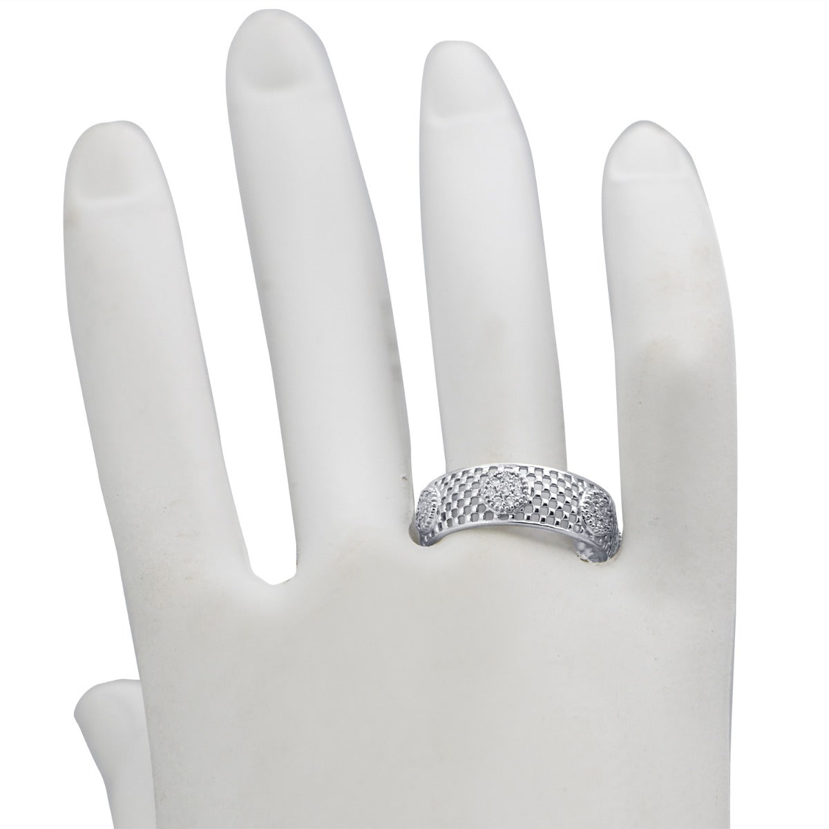 Net Mesh Diamond Ring