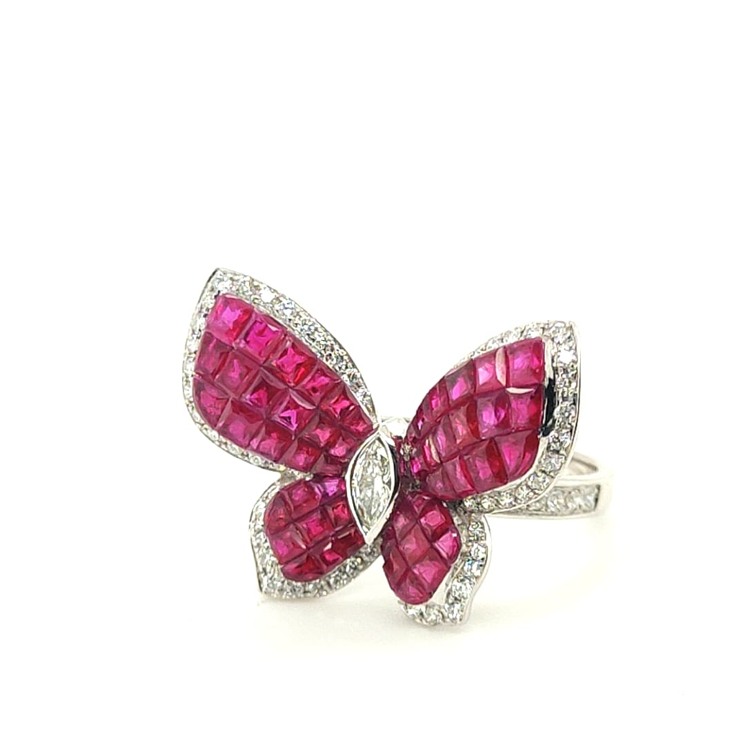 Cynthia Ruby Diamond Ring