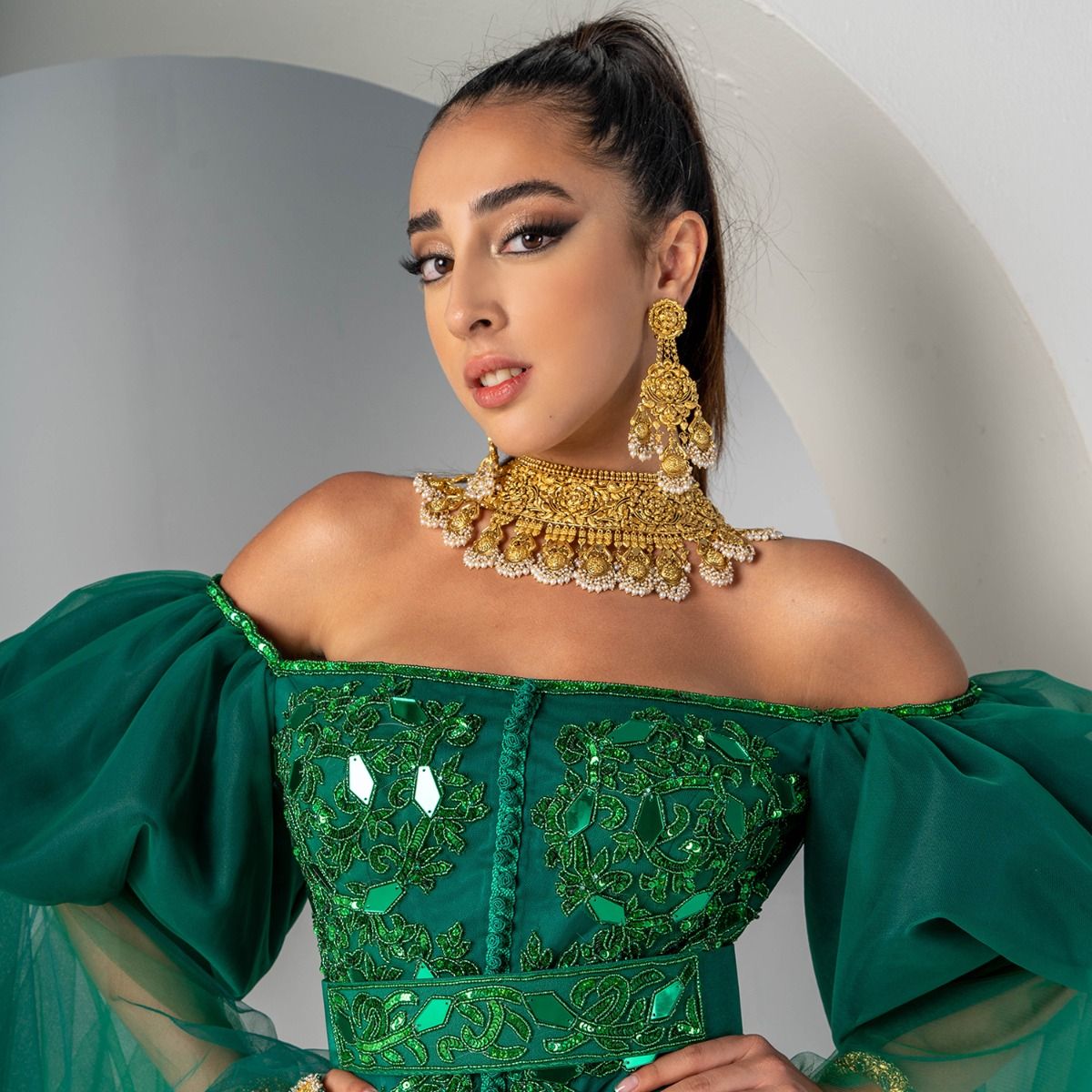 Ina Floret Gold Necklace Set