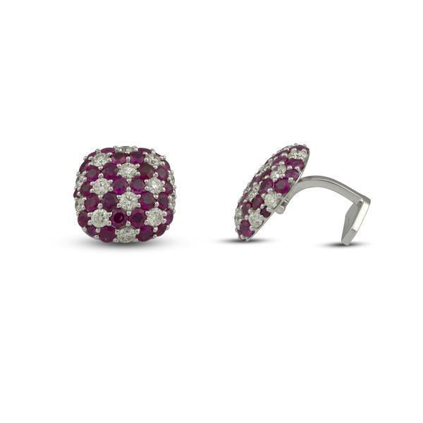 Classy Ruby Diamond Cufflinks