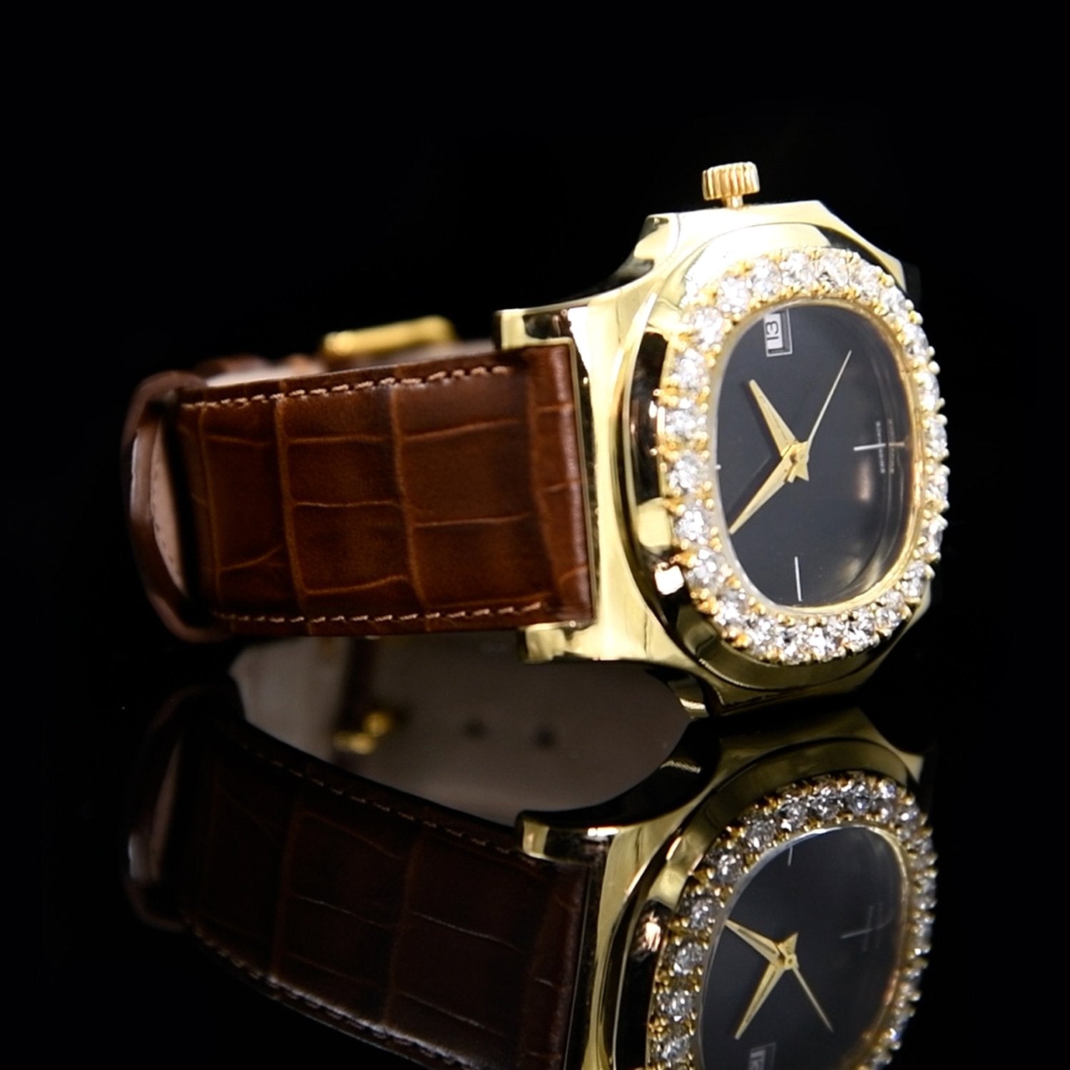 Black Back Diamond Watch