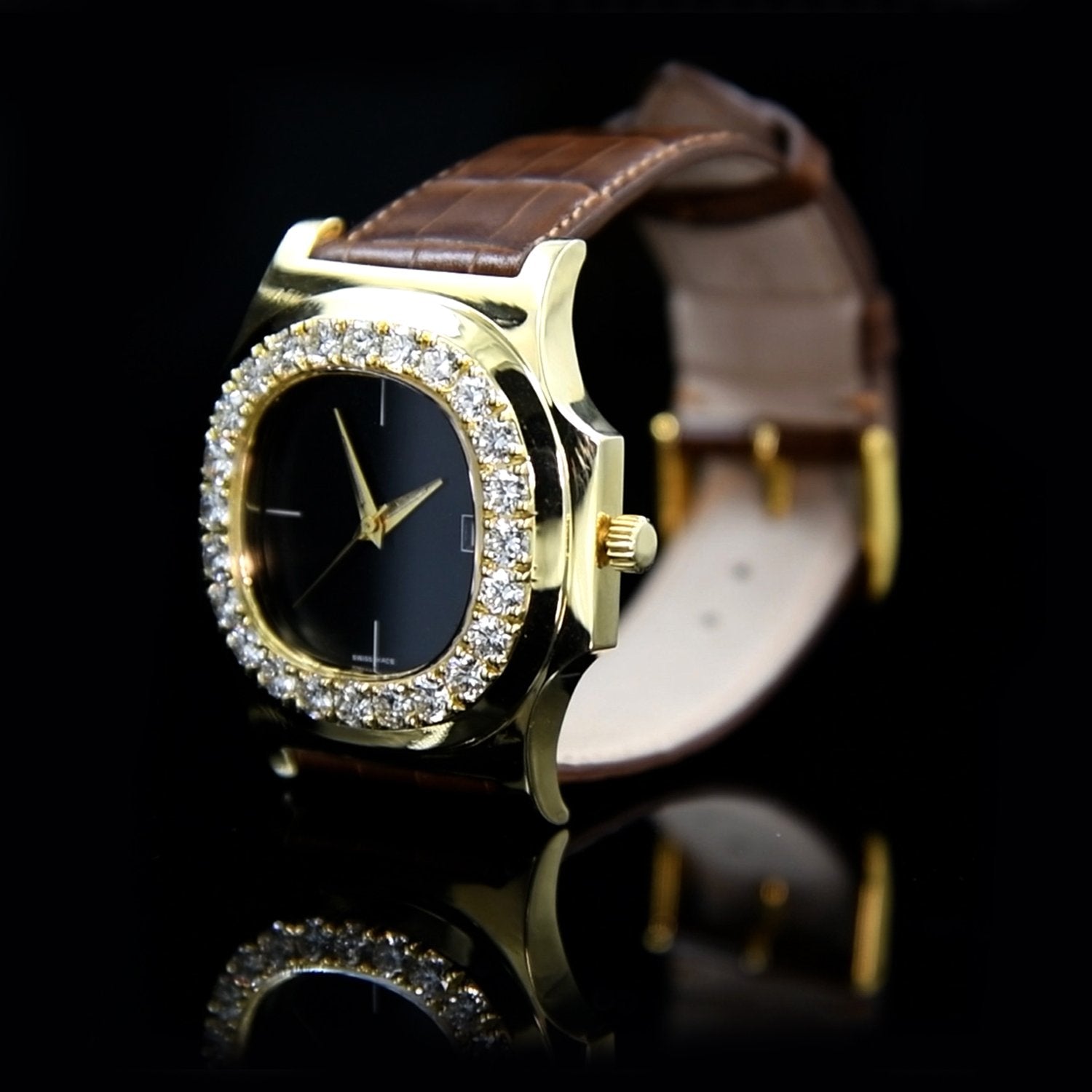 Black Back Diamond Watch
