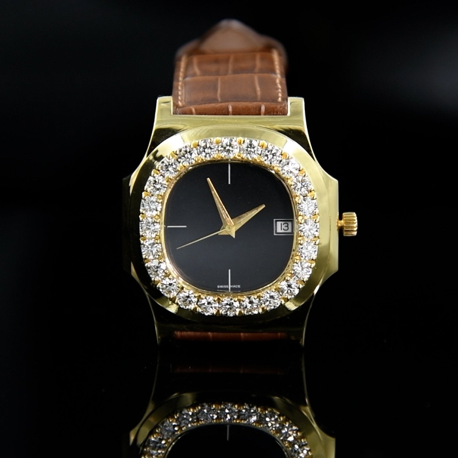 Black Back Diamond Watch