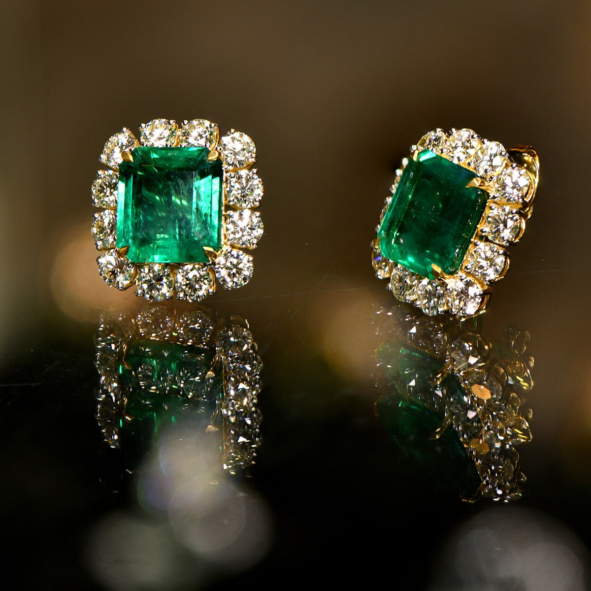 Exquisite Emerald Diamond Tops