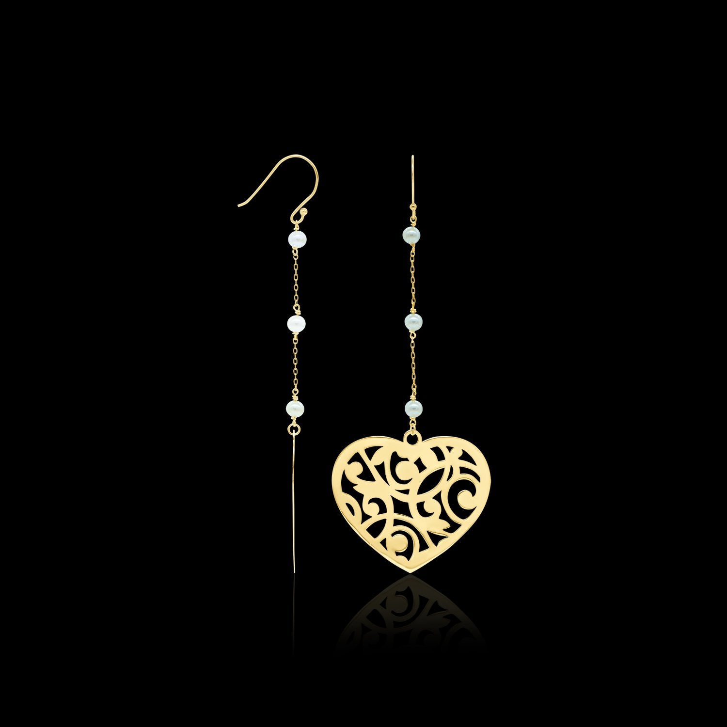 Heart Drop Earrings
