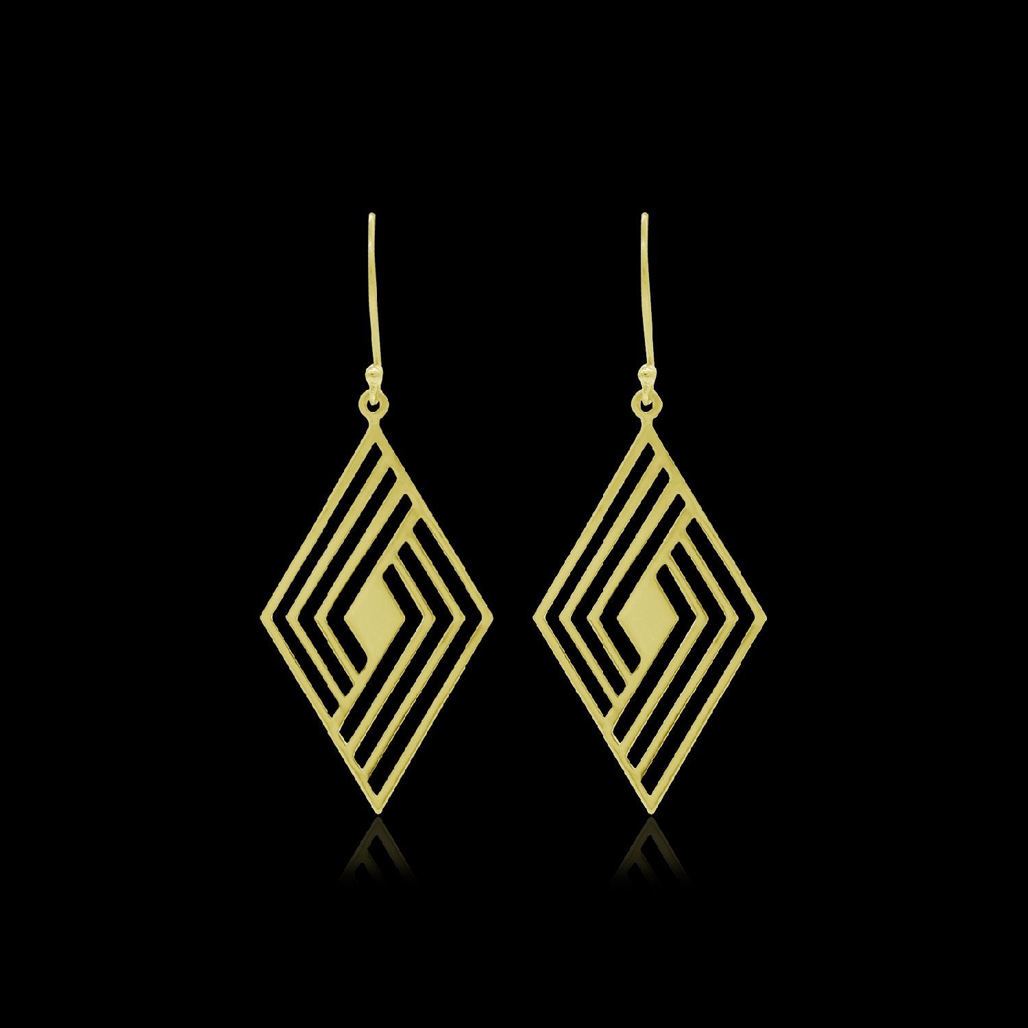 Trigonal Drop Earrings