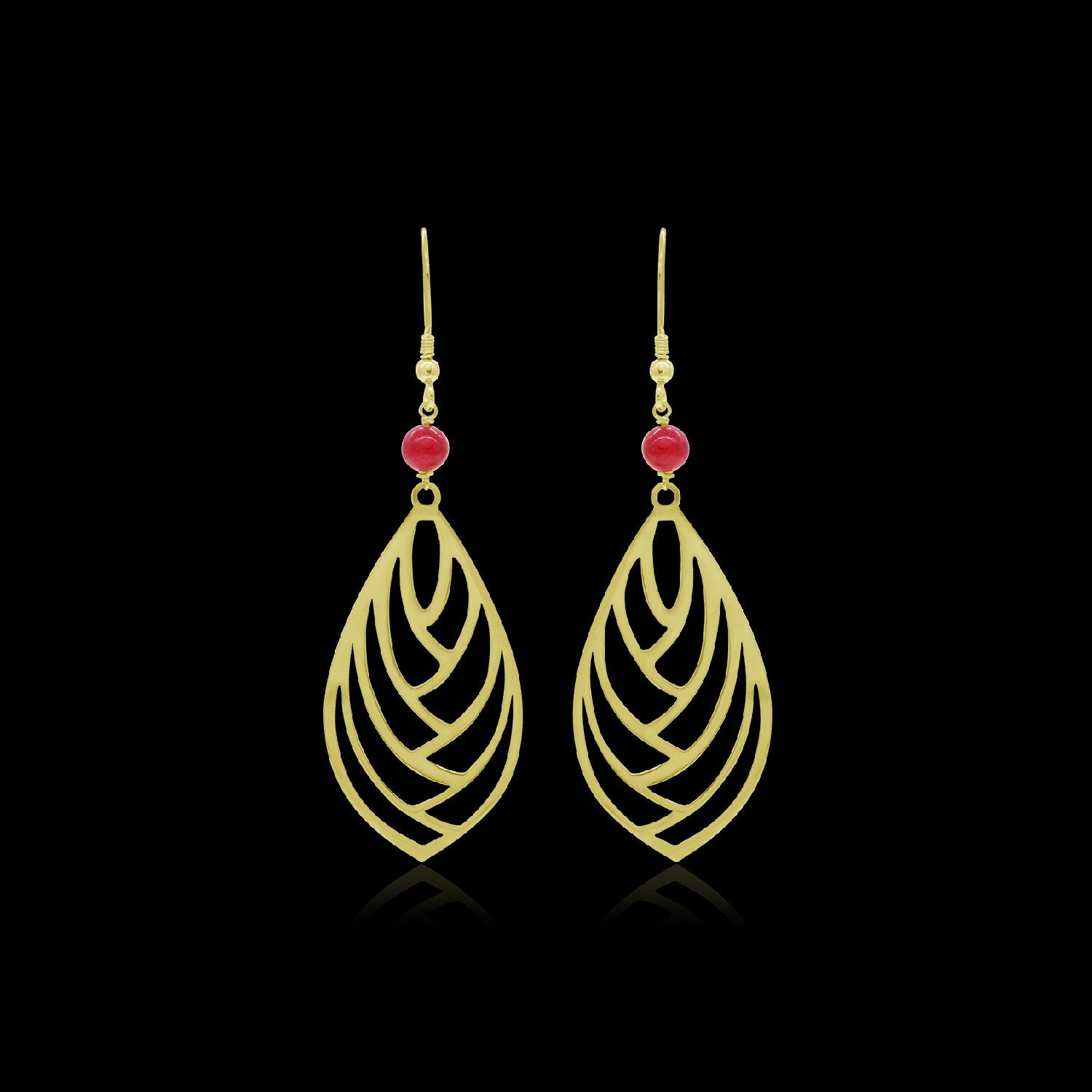 Striped Drop Earrings