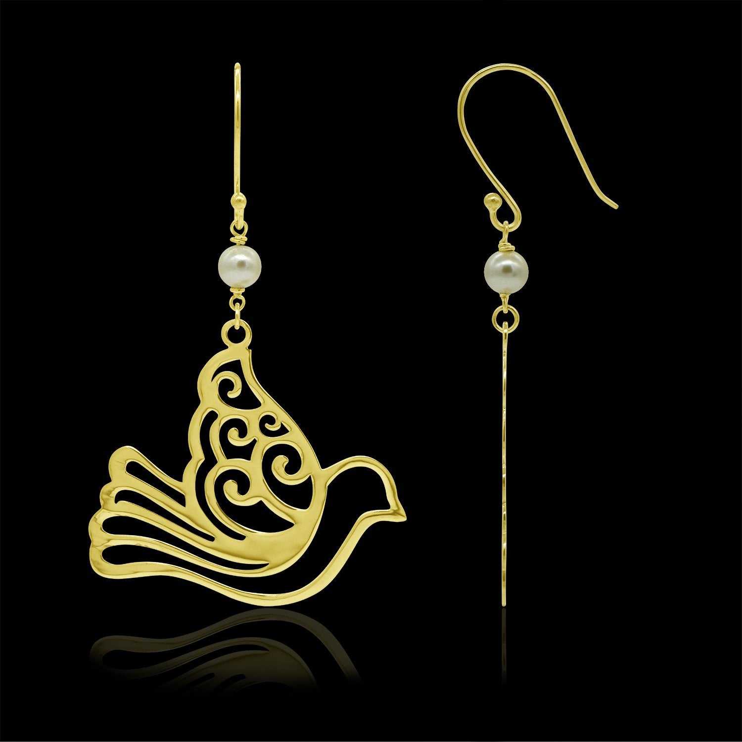 Flying Bird Drop Earrings