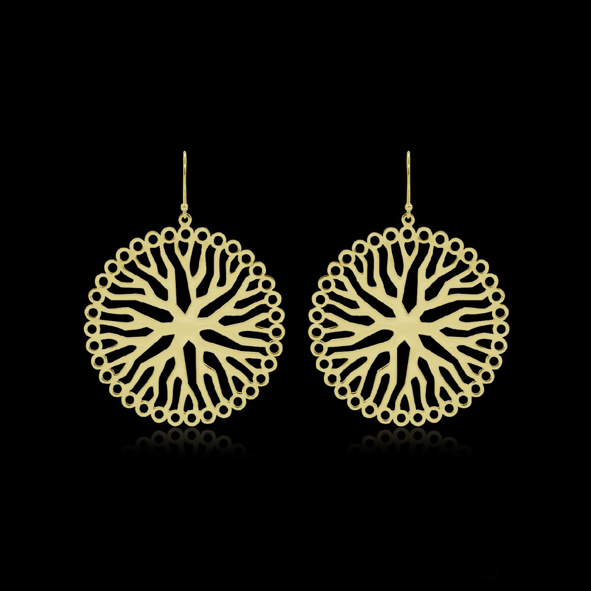 Round Isra Drop Earrings
