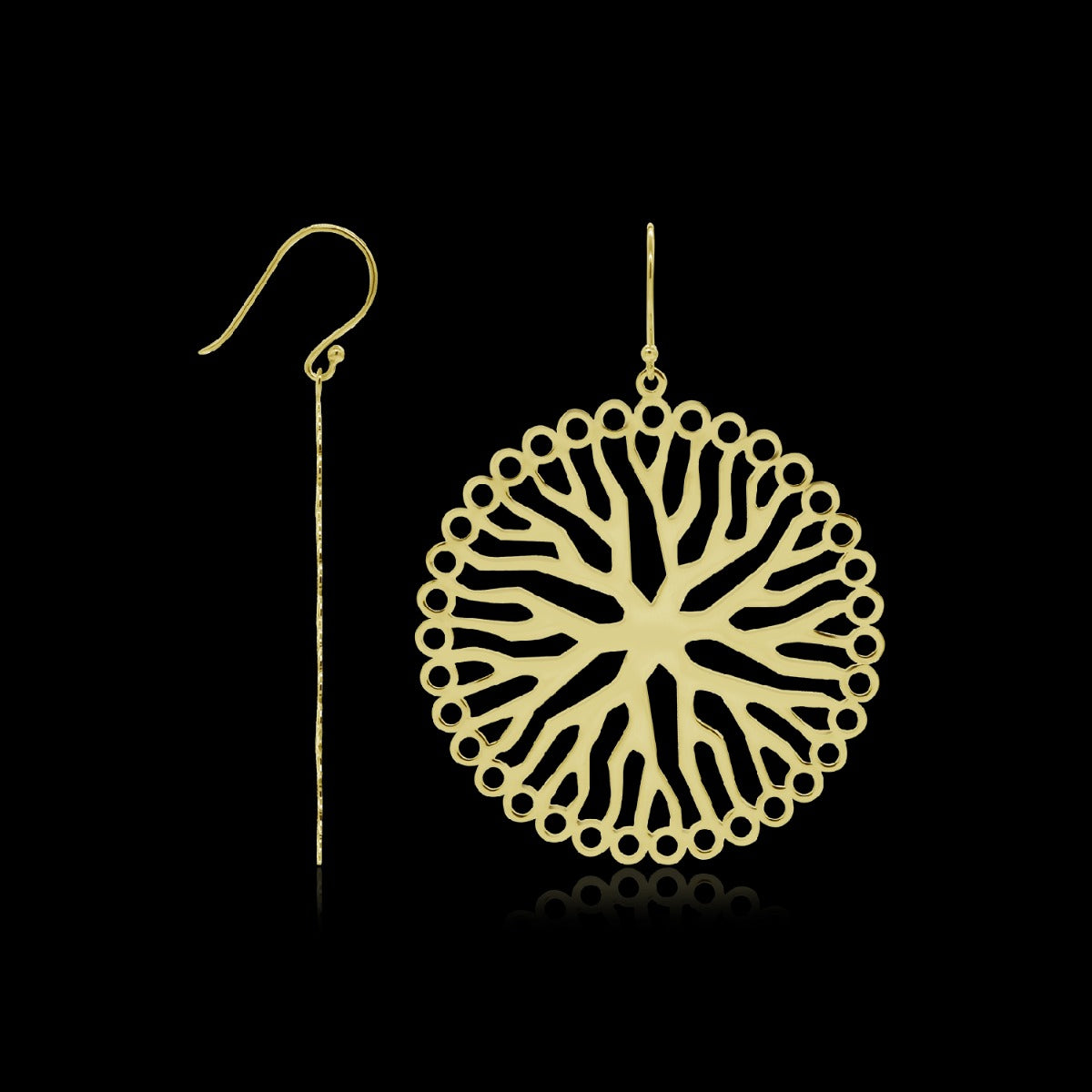 Round Isra Drop Earrings