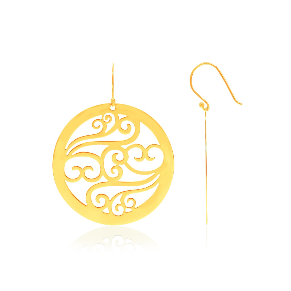 Glinting Encircled Drop Earrings