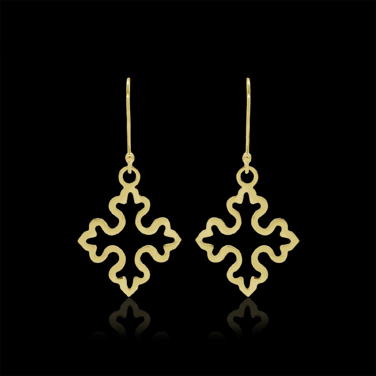 Sheer Clover Drop Earrings