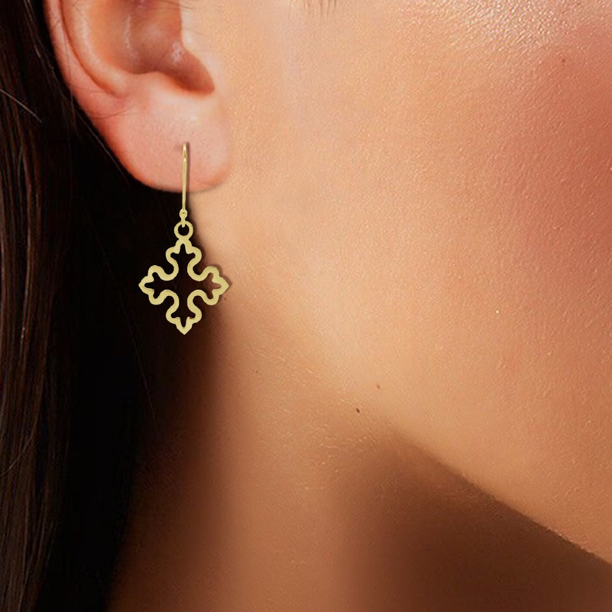 Sheer Clover Drop Earrings