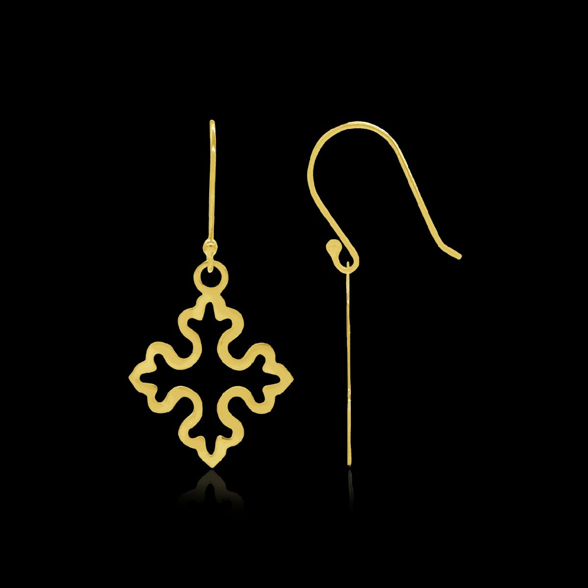 Sheer Clover Drop Earrings