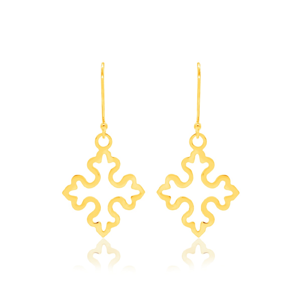 Sheer Clover Drop Earrings