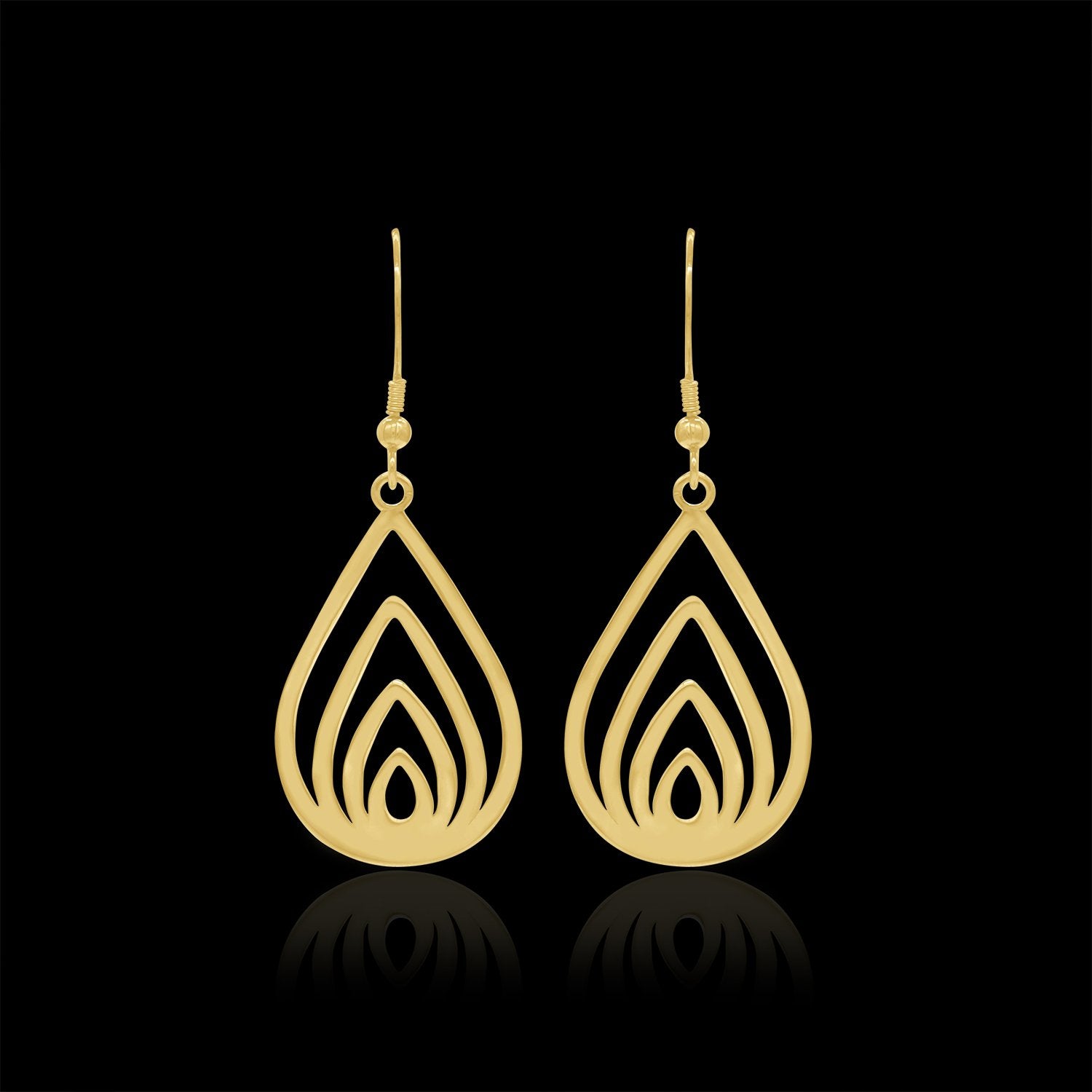 Gold Crush Drop Earrings