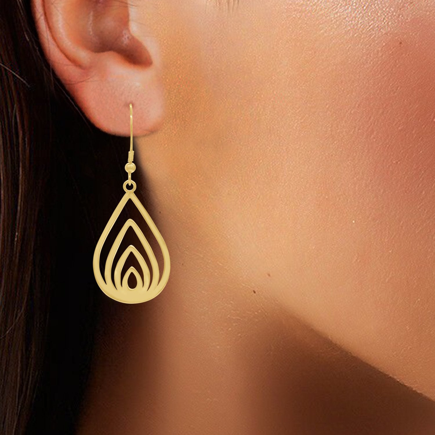 Gold Crush Drop Earrings