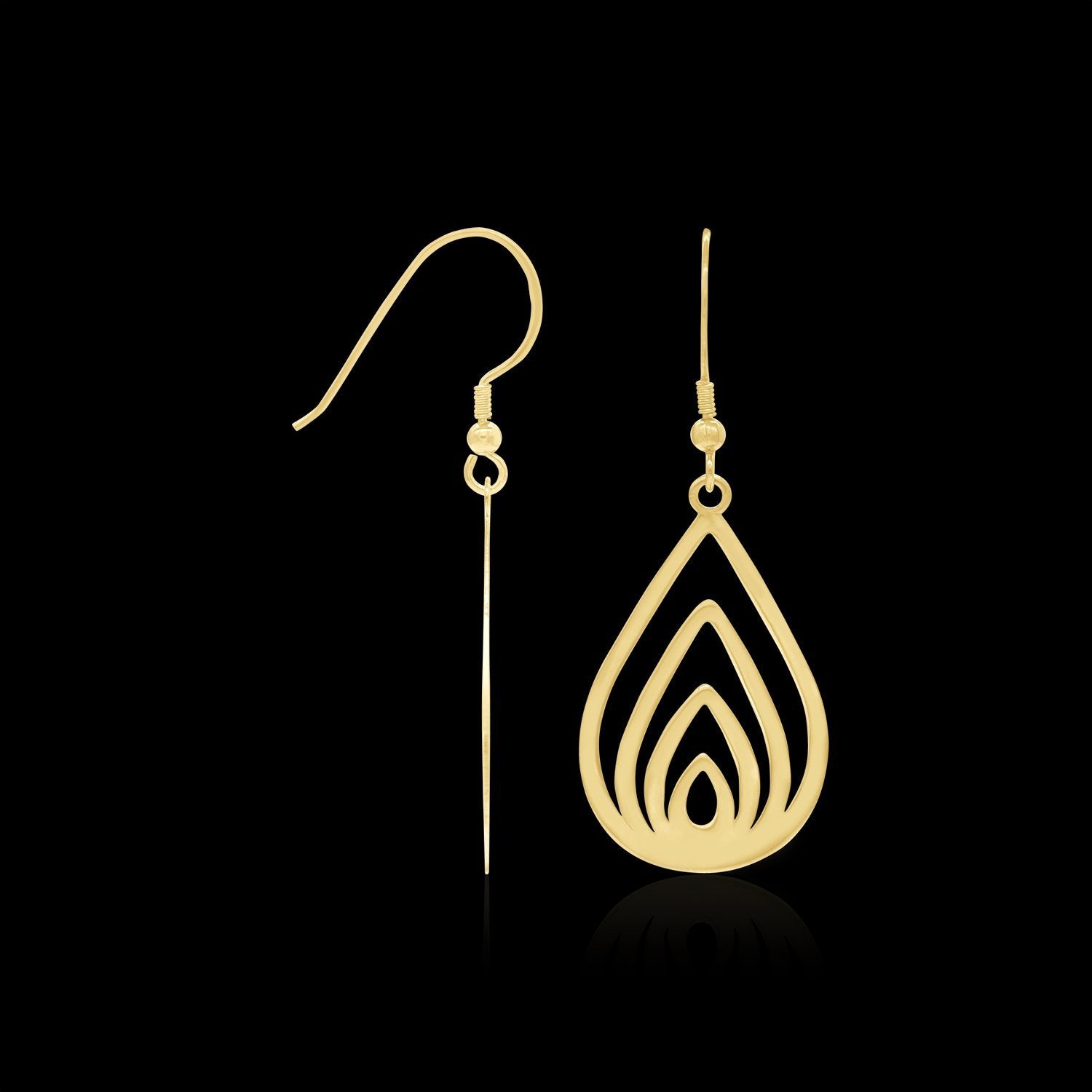 Gold Crush Drop Earrings