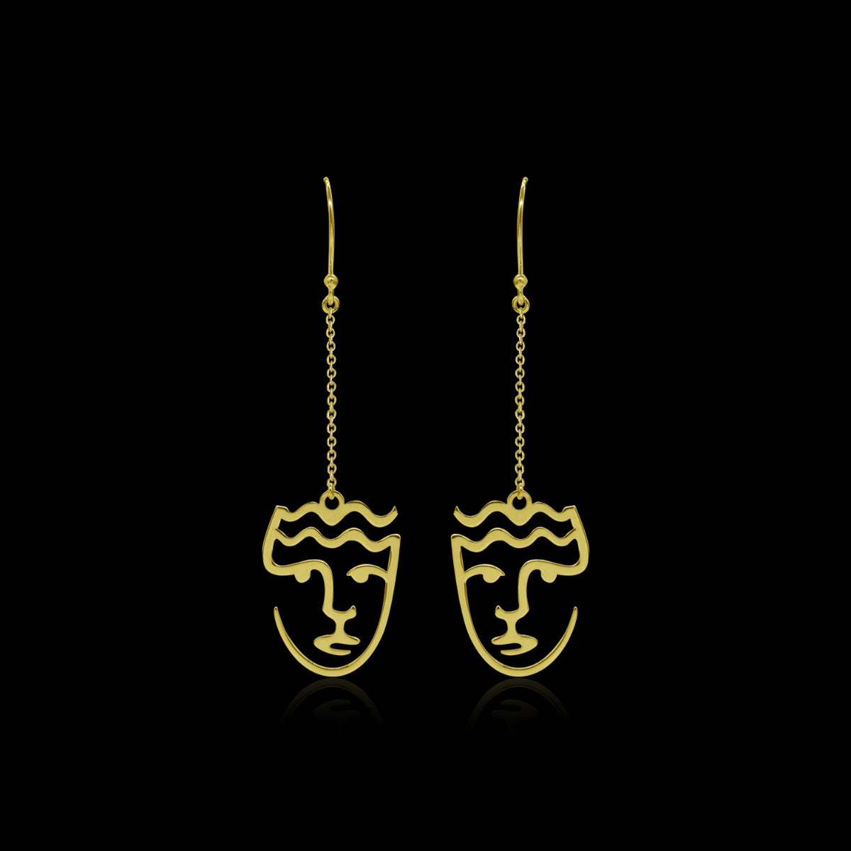 Kiara Abstract Face Earrings