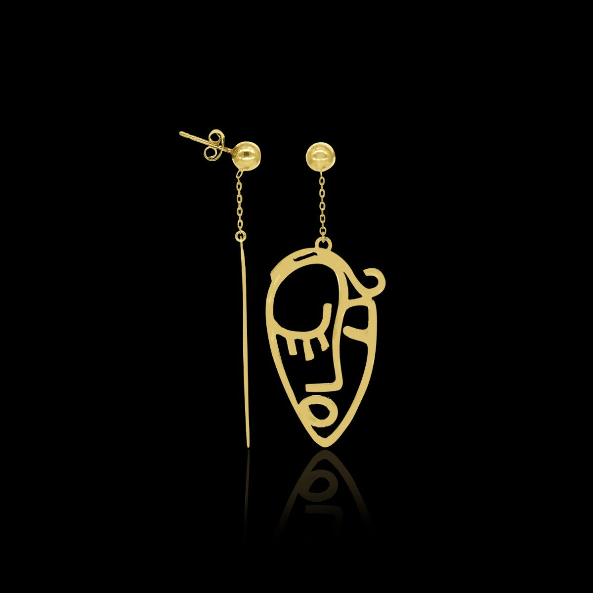 Picasso Abstract Face Drop Earrings