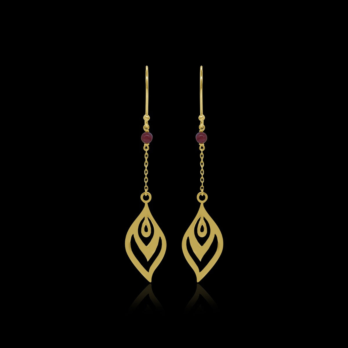 Falling Leaf Drop Earrings