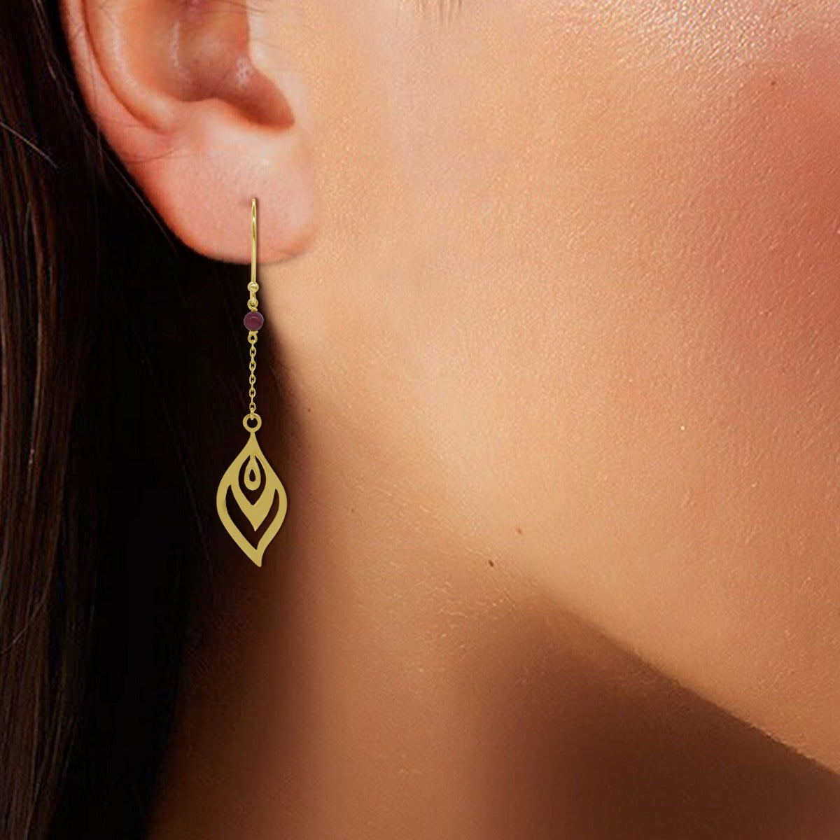Falling Leaf Drop Earrings