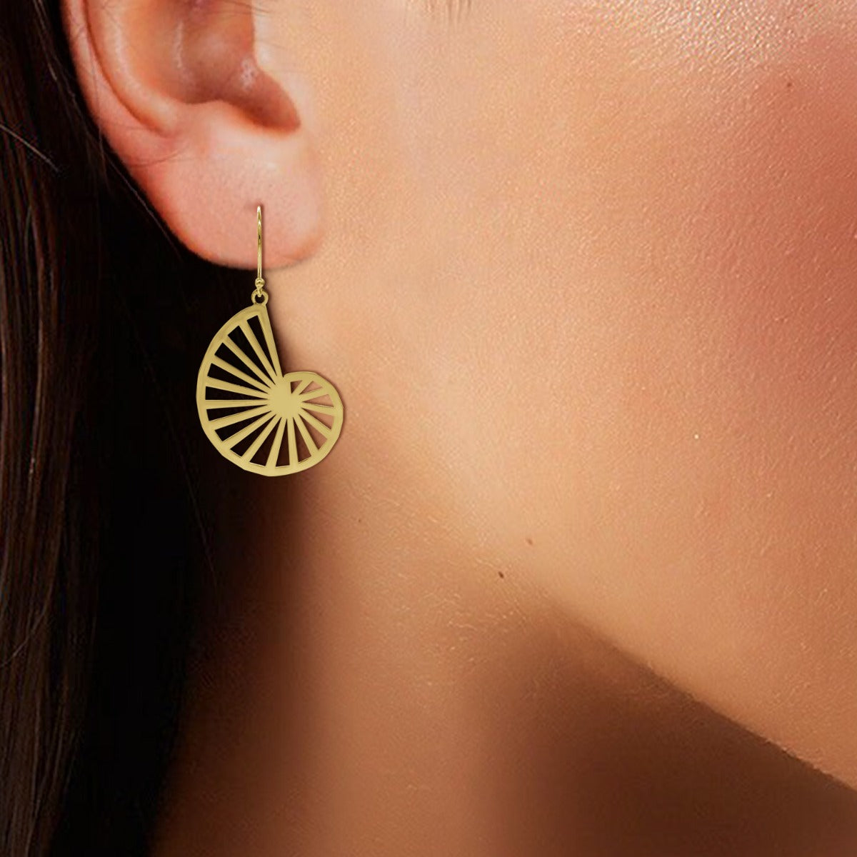 Swirl Wheel Drop Earrings