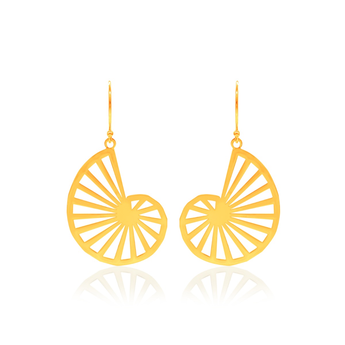 Swirl Wheel Drop Earrings