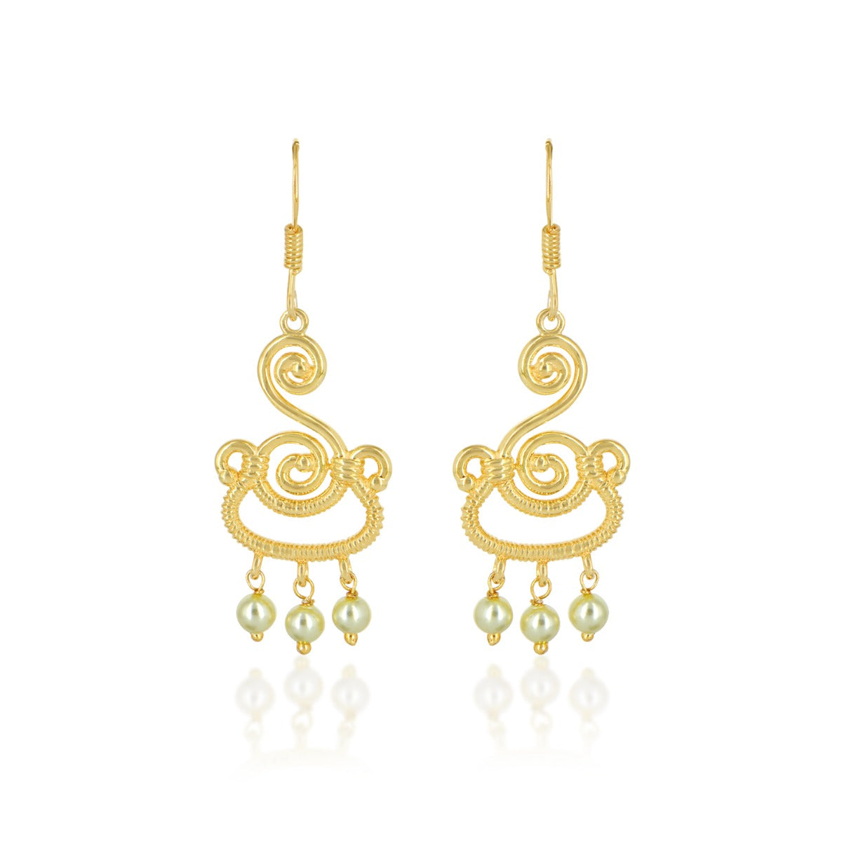 Contemporary Pearl Drop Earrings