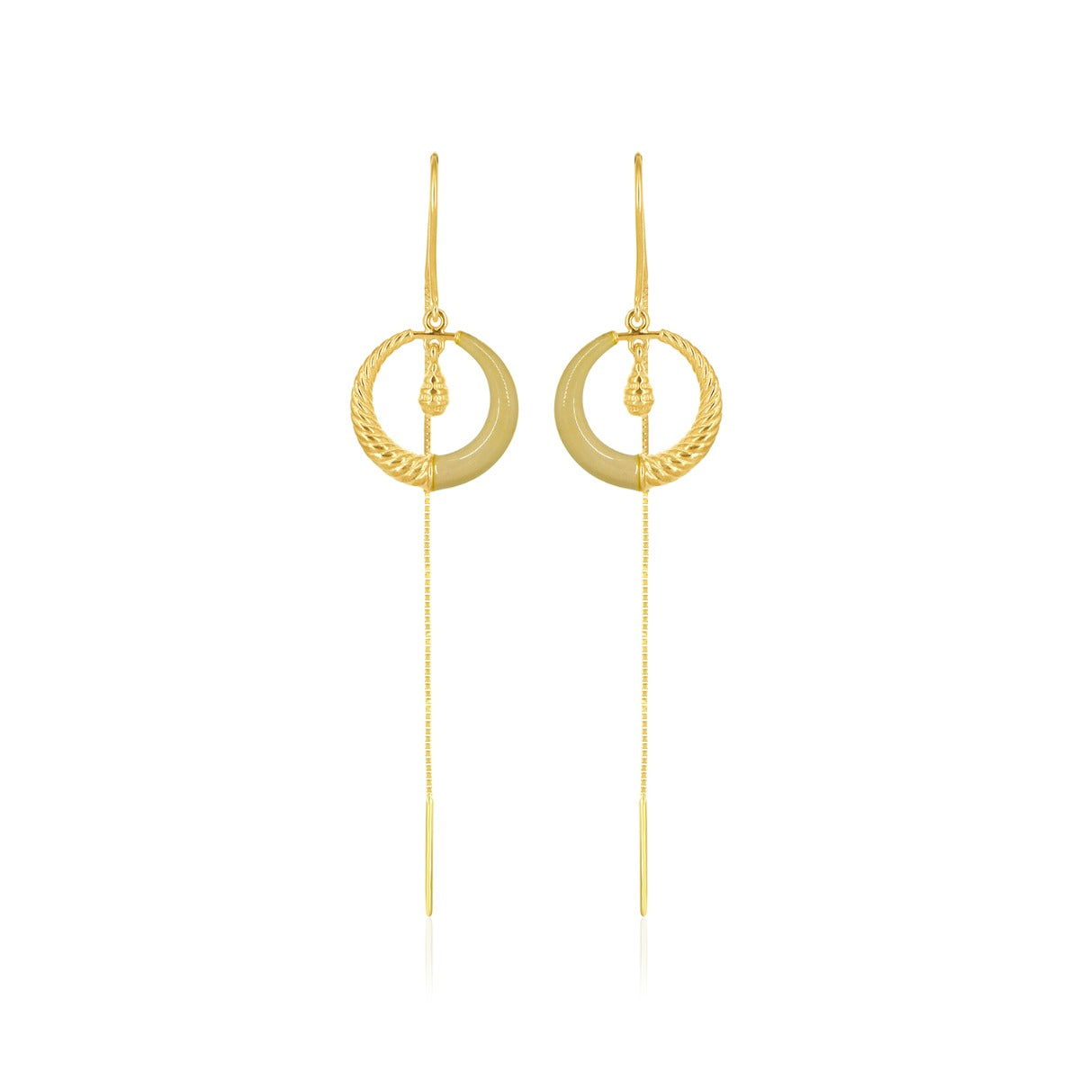 Circlet Enamel Sui Dhaga Earrings