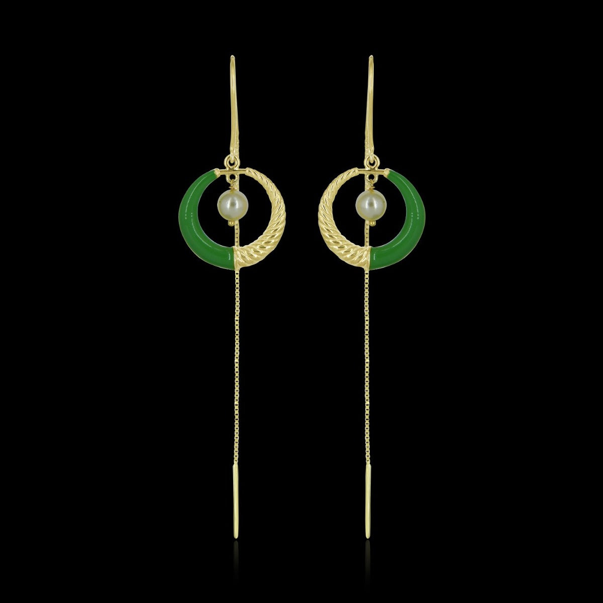 Circlet Pearl Sui Dhaga Earrings