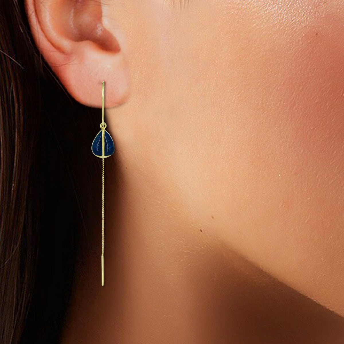 Falling Drop Sui Dhaga Earrings