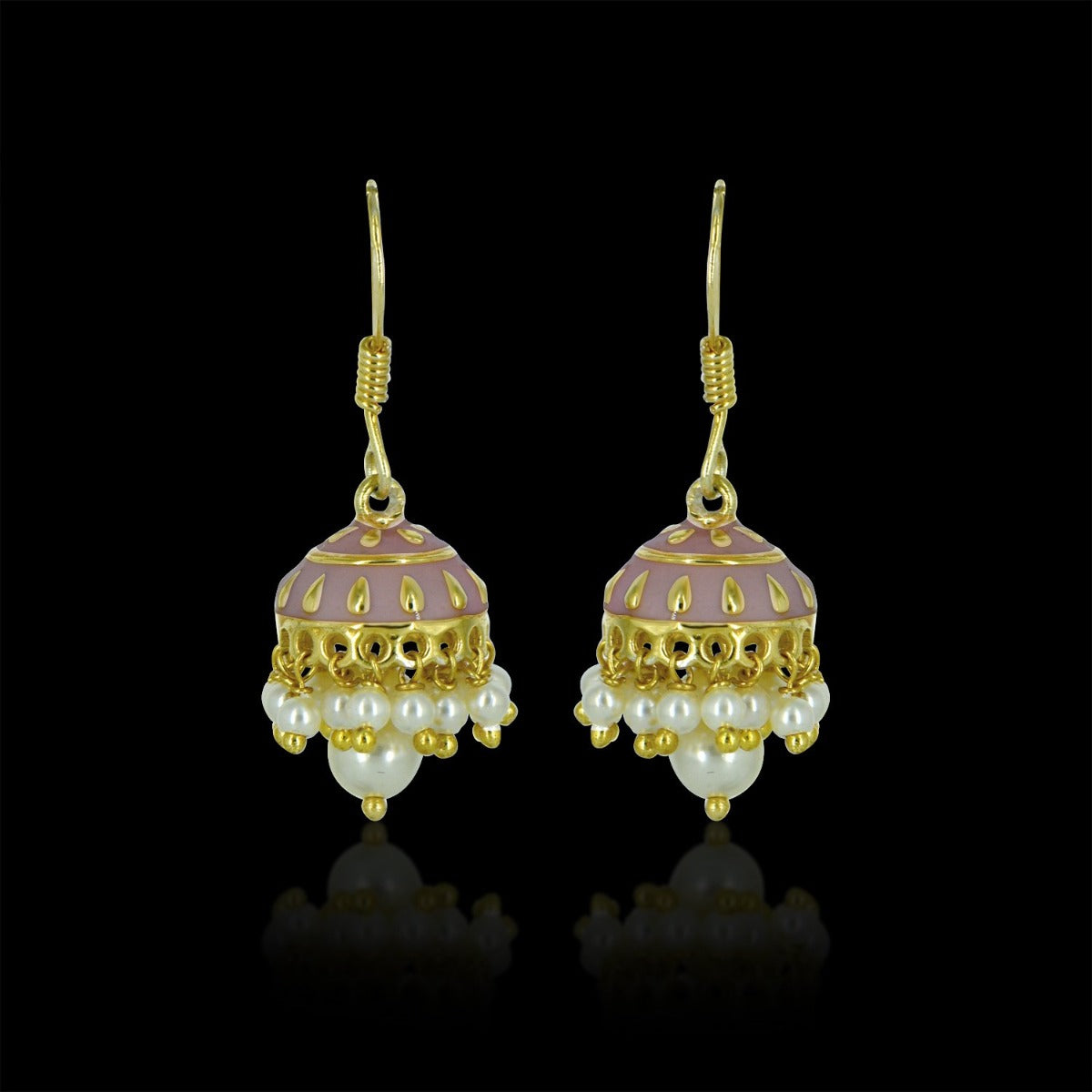 Forever Jhumka Enamel Earrings