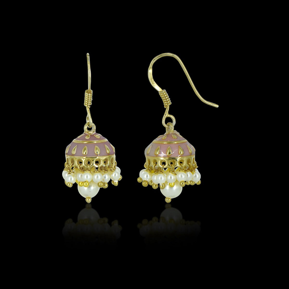 Forever Jhumka Enamel Earrings
