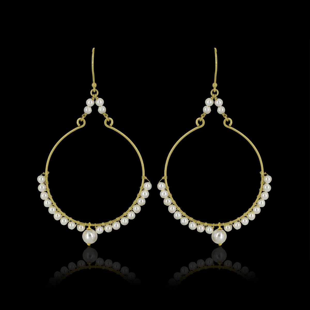 Isha Chand Bali Pearl Drop Earrings