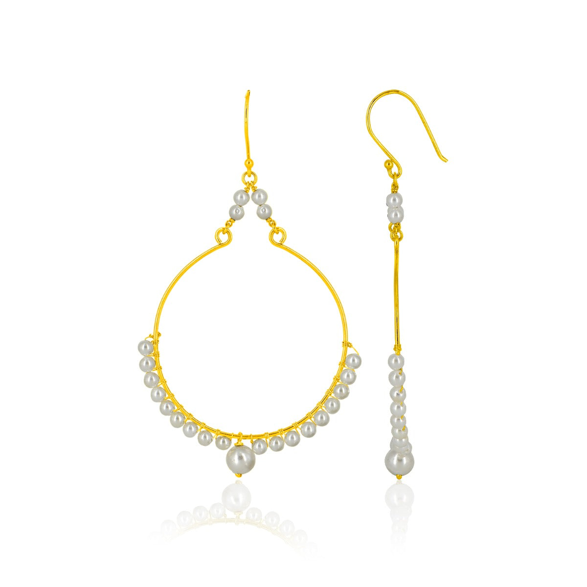Isha Chand Bali Pearl Drop Earrings