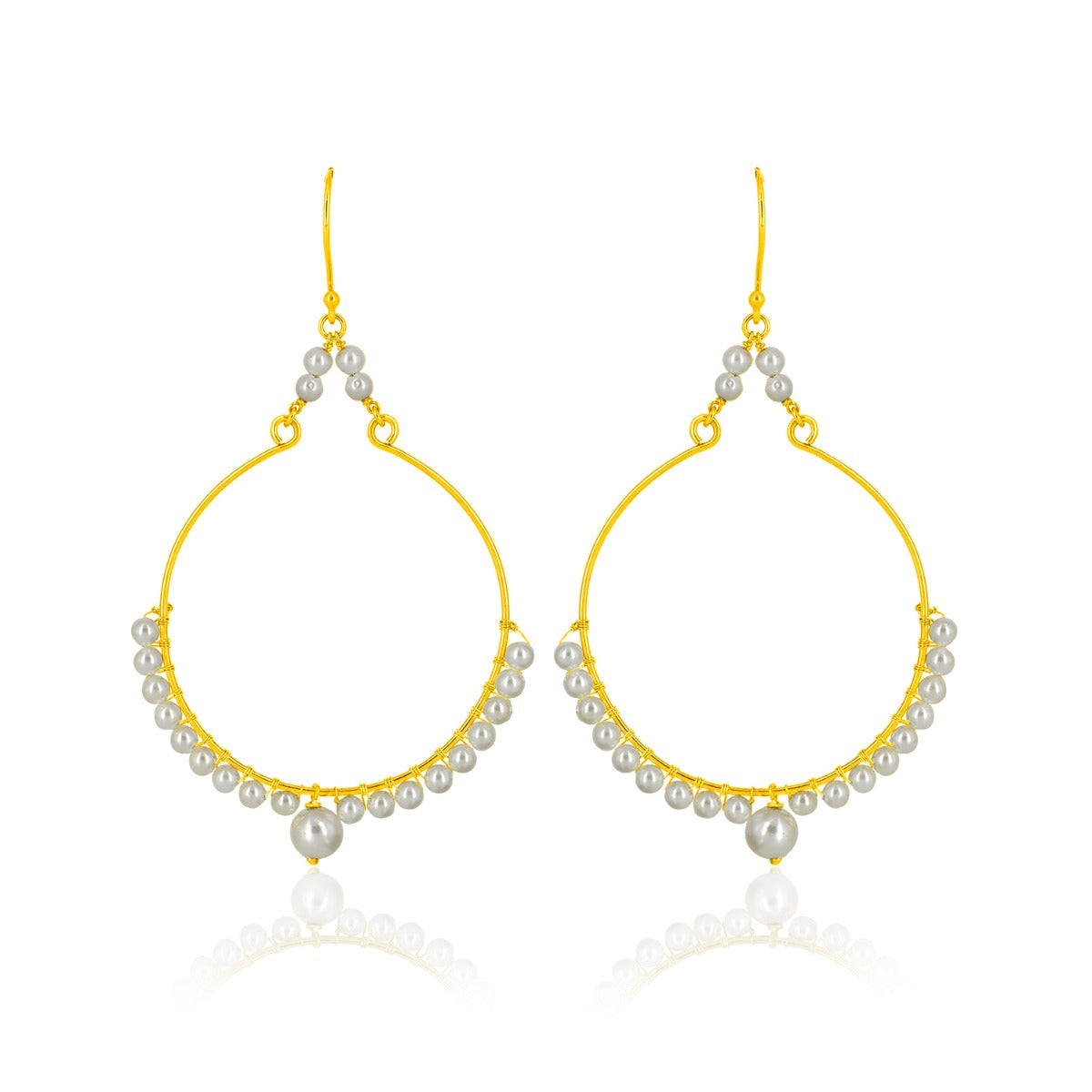 Isha Chand Bali Pearl Drop Earrings