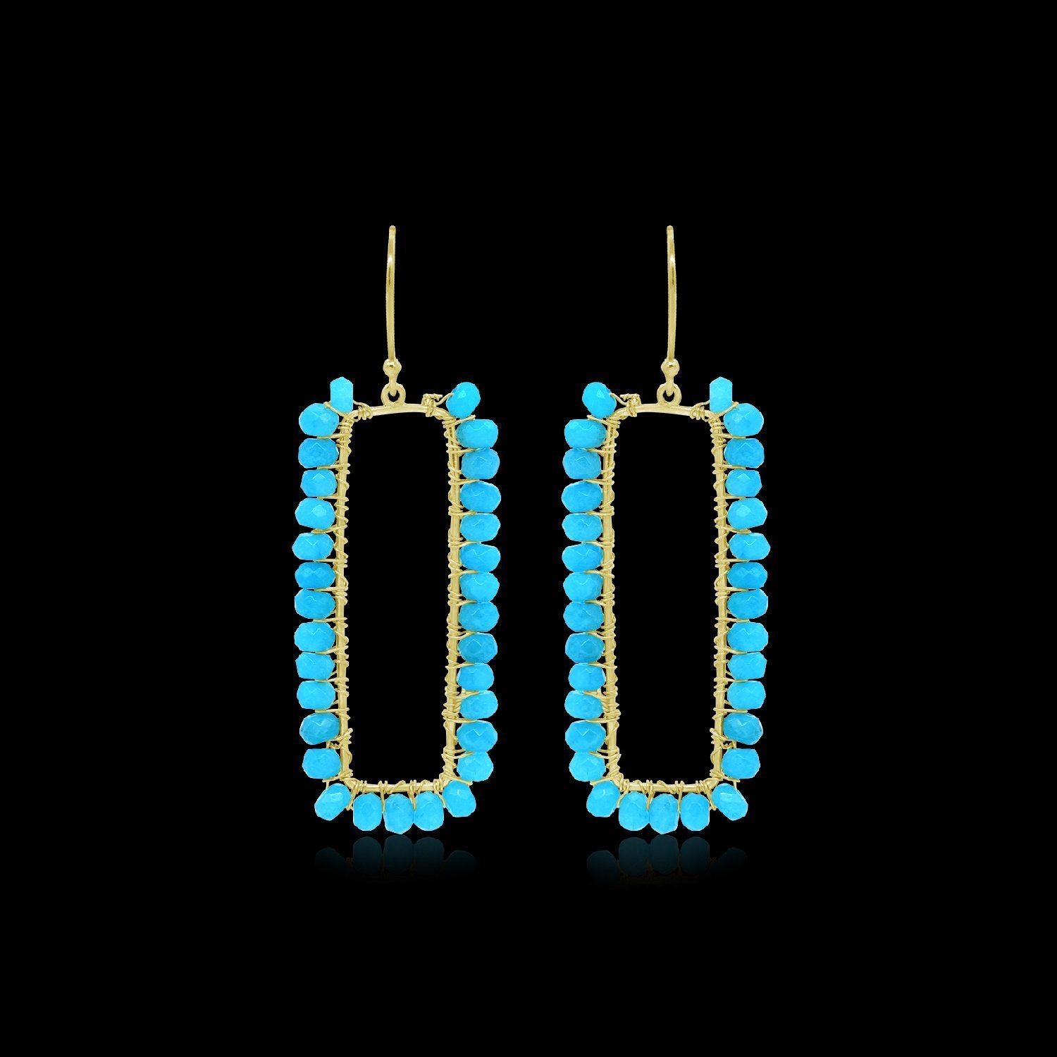 Beaded Geometric Earrings