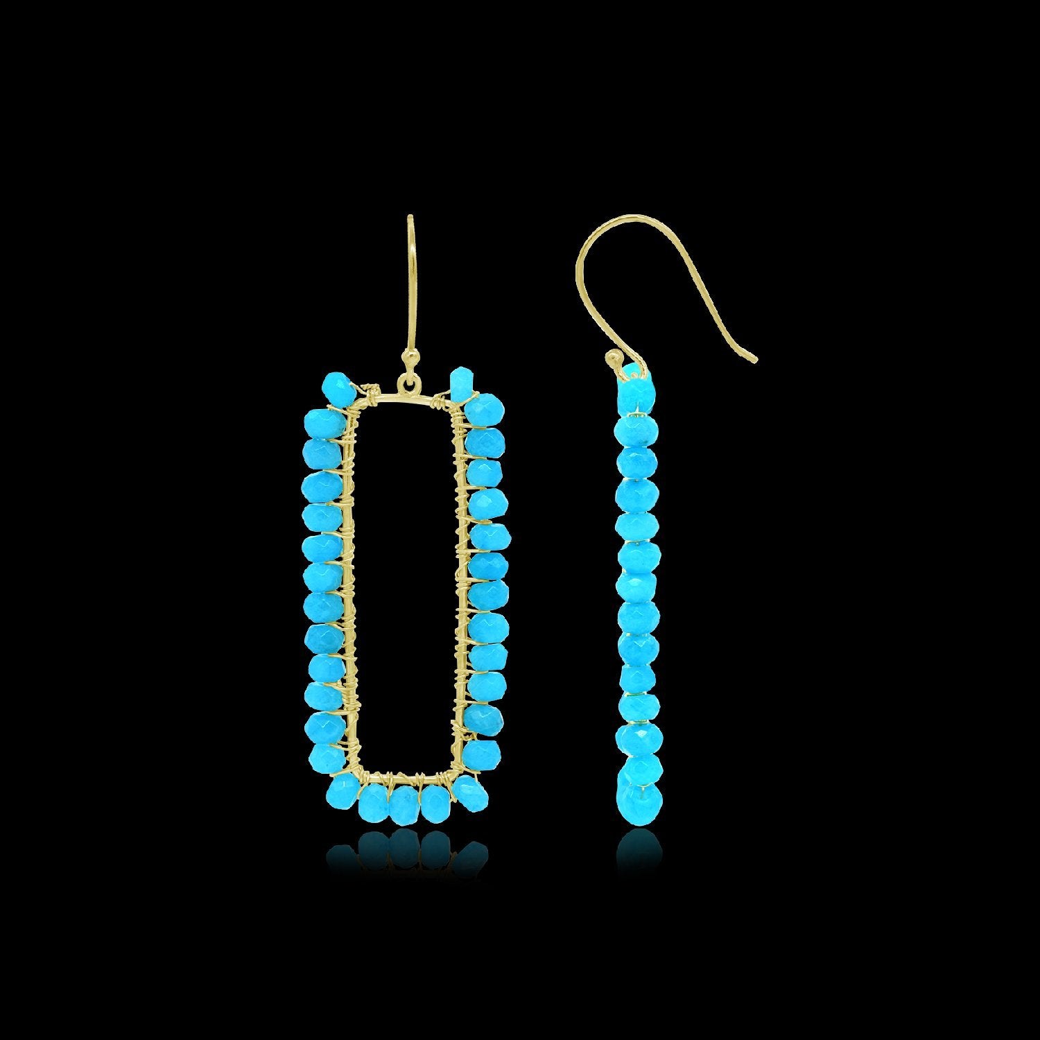 Beaded Geometric Earrings