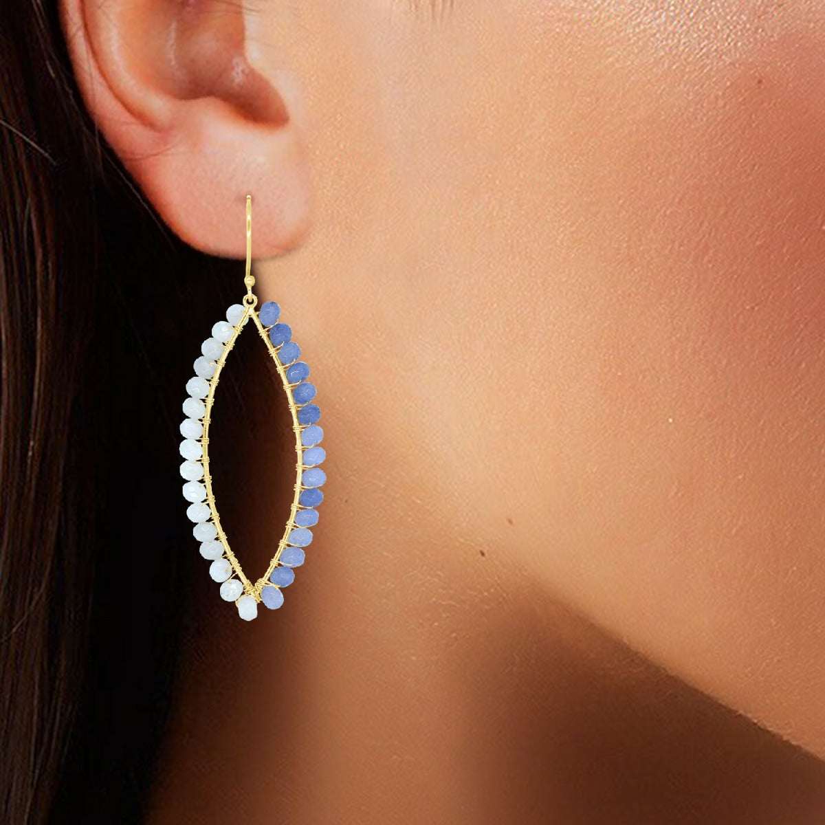 Summery Beaded Drop Earrings