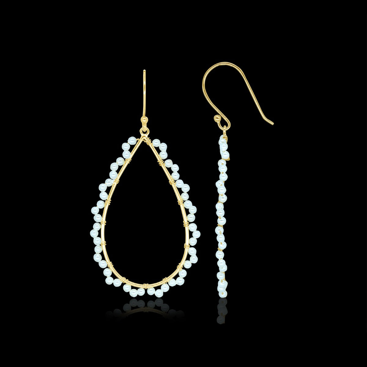 Snow White Beads Earrings