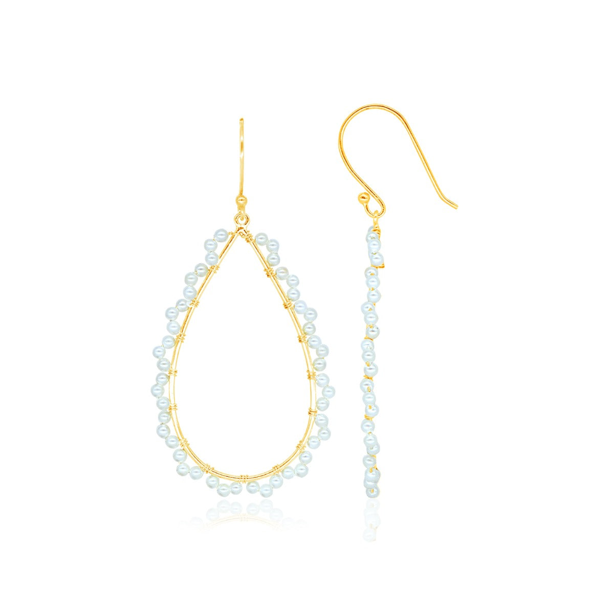 Snow White Beads Earrings