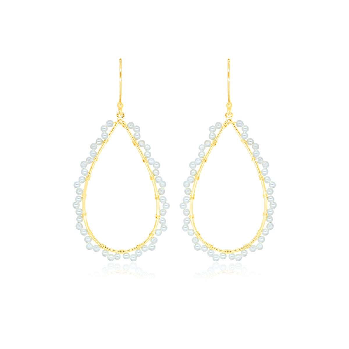 Snow White Beads Earrings