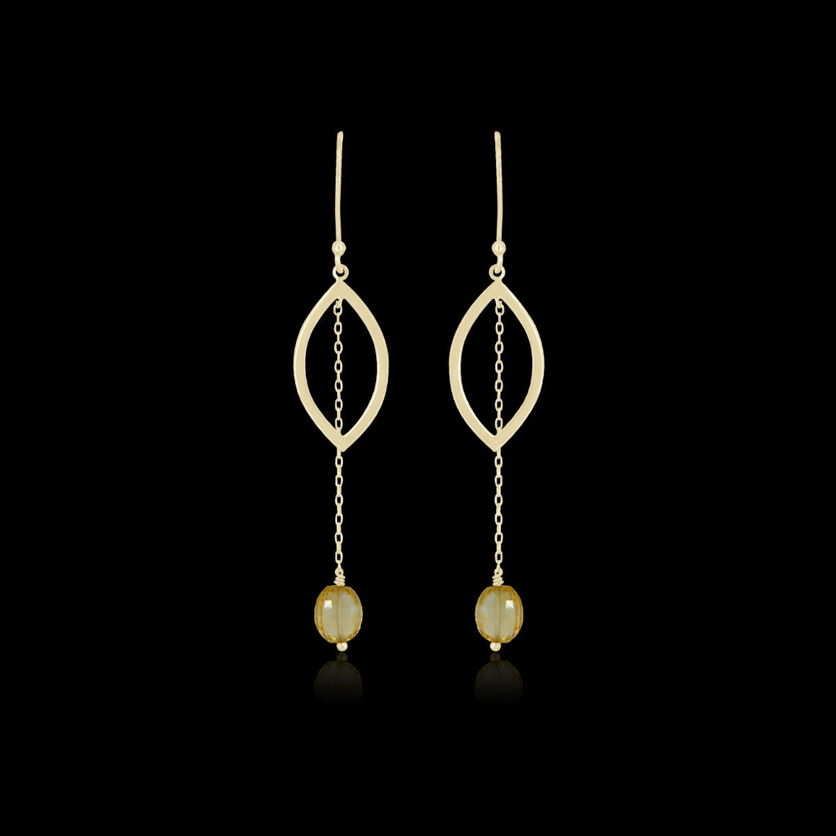 Dancing Citrine Drop Earrings