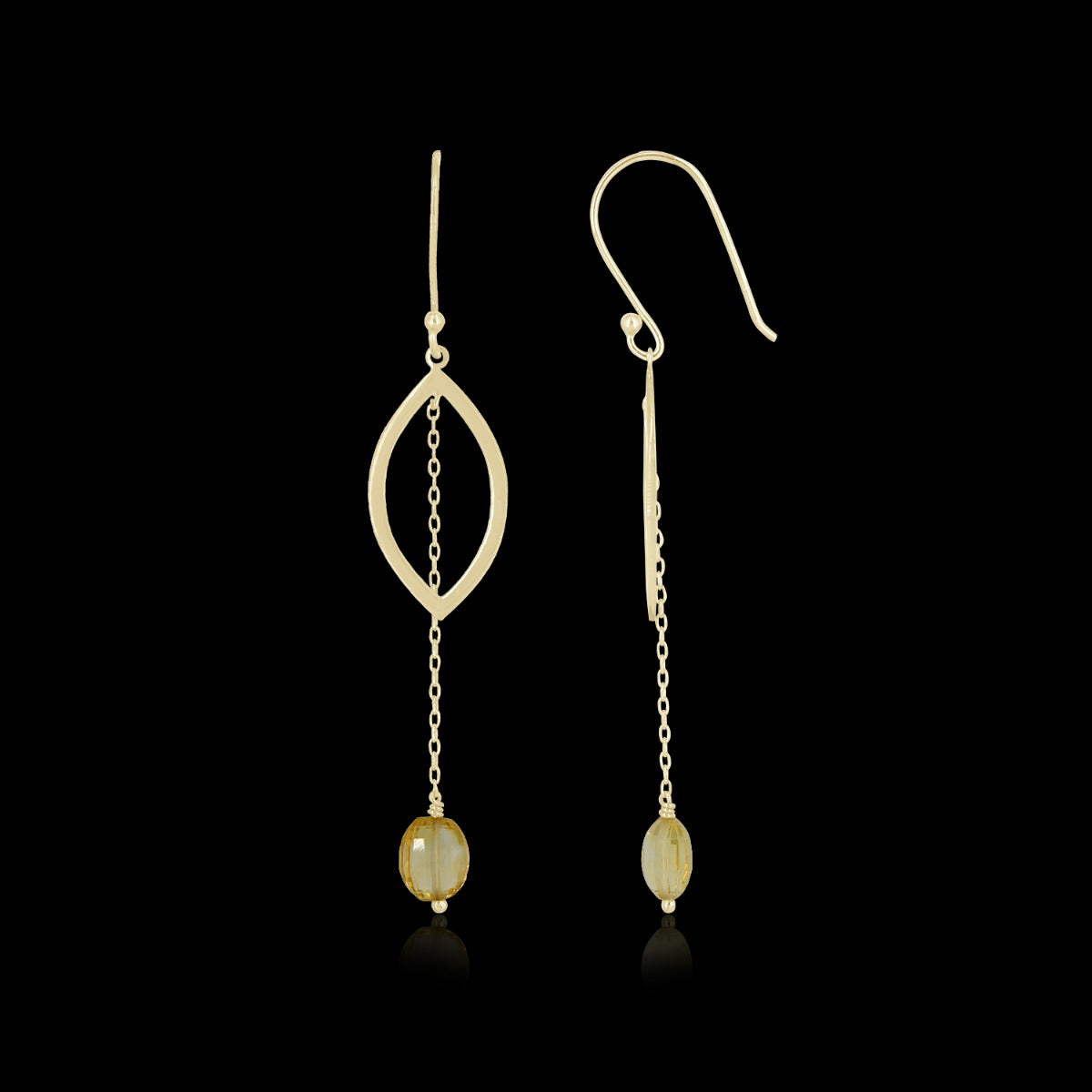 Dancing Citrine Drop Earrings