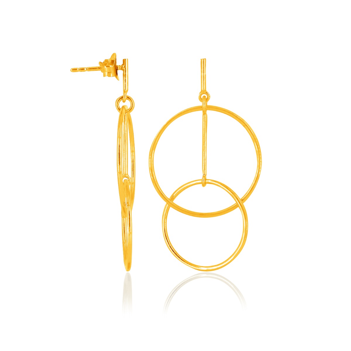 D' Vine Circle Drop Earrings