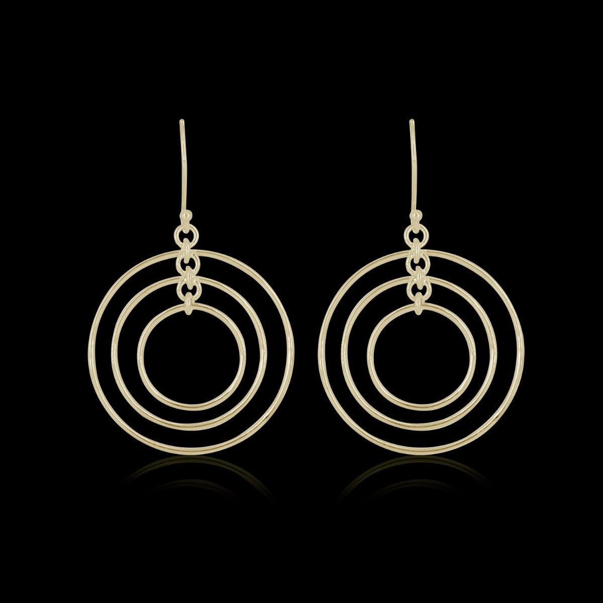 Roller coaster Round Drop Earrings