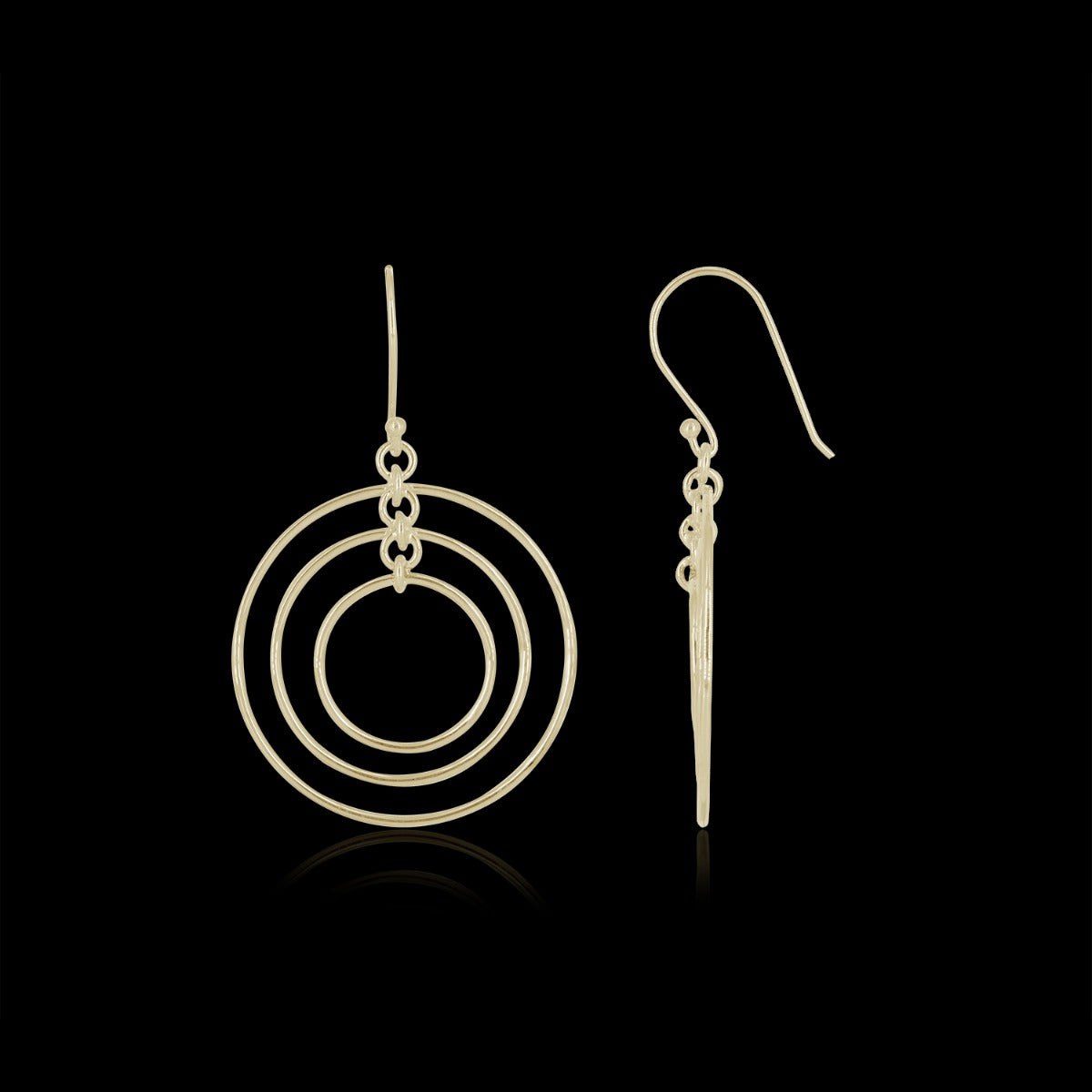 Roller coaster Round Drop Earrings