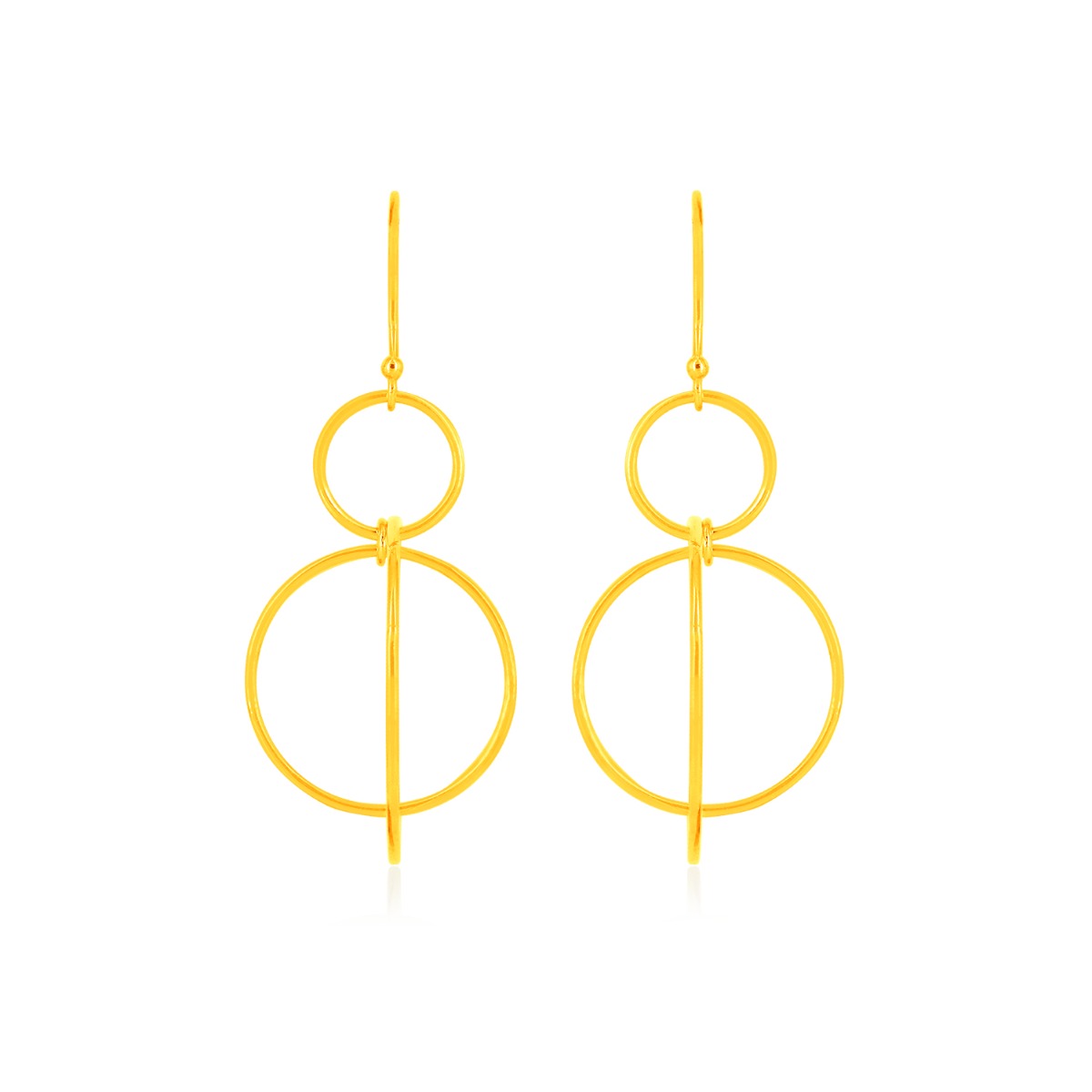 Daisy Encircled Drop Earrings